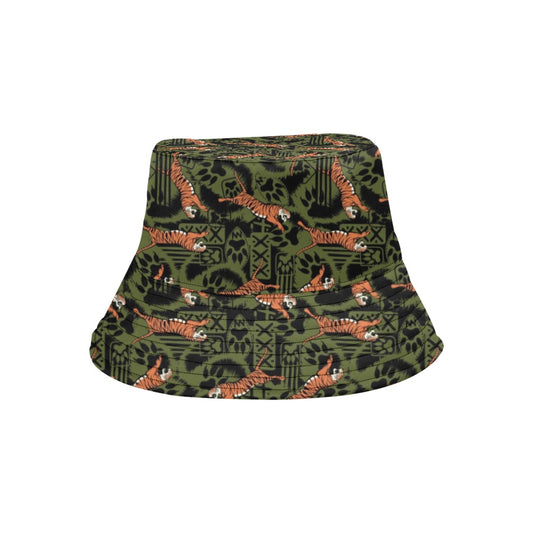Tiger Pattern Print Design LKS303 Unisex Bucket Hat
