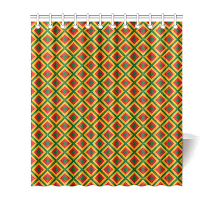 Rasta Reggae Color Cross Shower Curtain