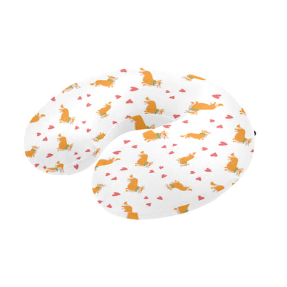 Cardigan Welsh Corgis Pattern Print Design 04 U-Shaped Travel Neck Pillow