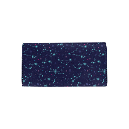 Constellation Pattern Print Design 01 Women's Trifold Wallet