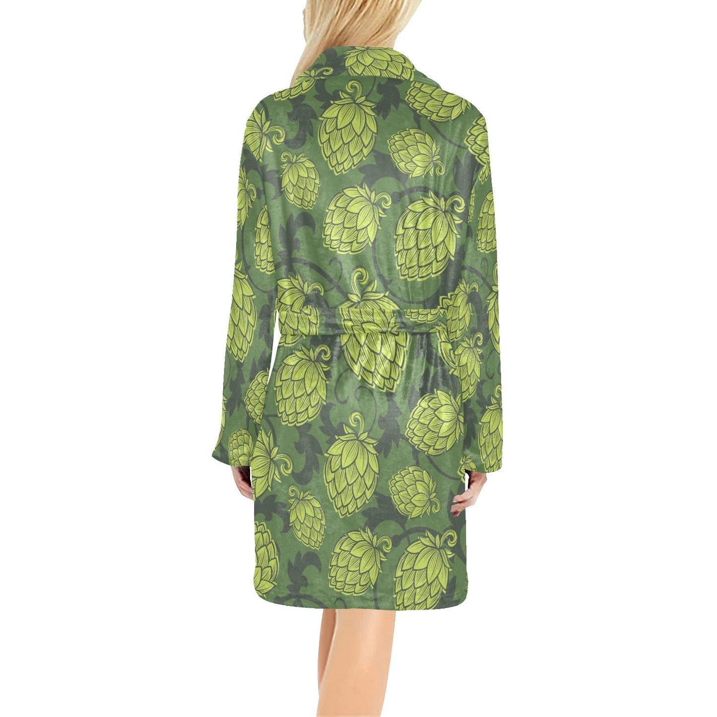 Hope Pattern Print Design 02 Women's Fleece Robe