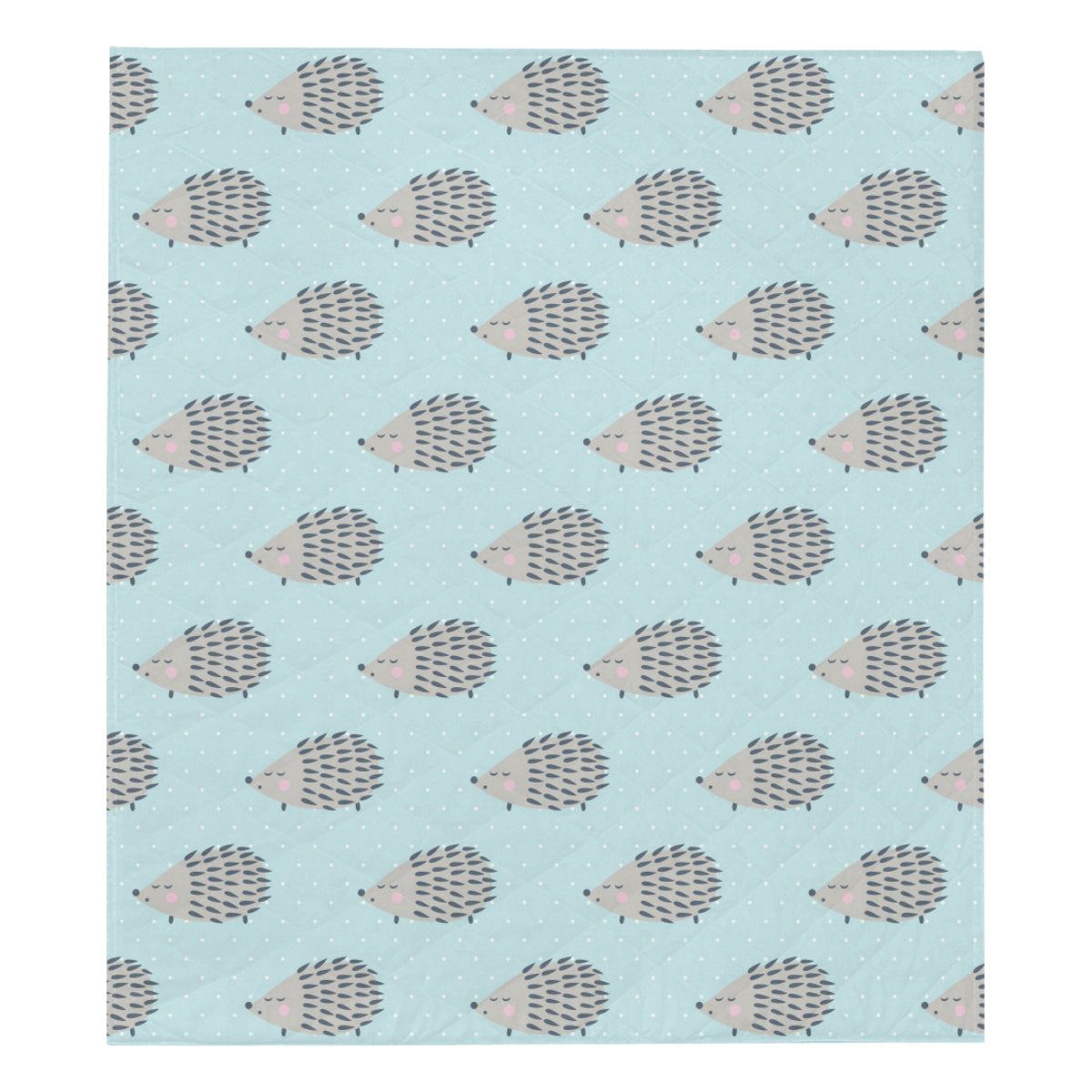 Hedgehog Pattern Print Design 02 Premium Quilt