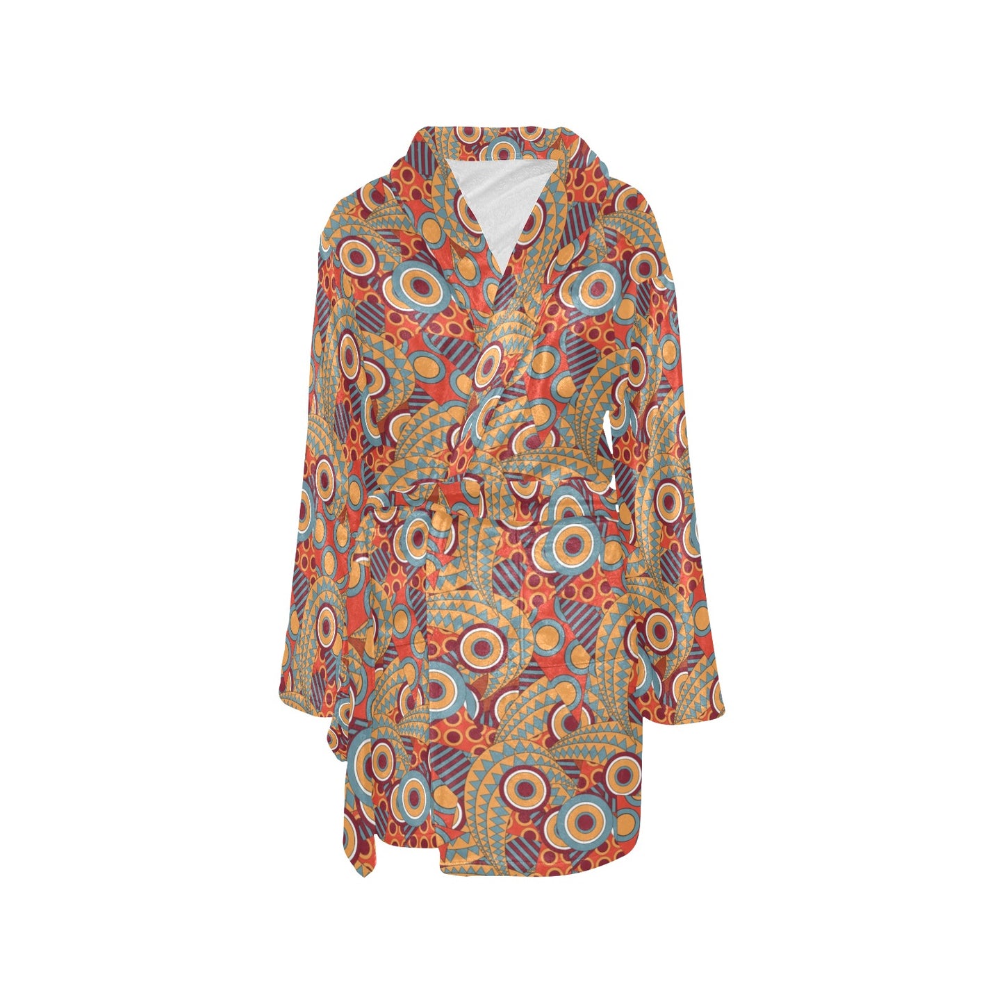African Pattern Print Design 06 Women's Fleece Robe