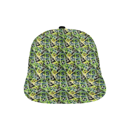 Soccer Ball Themed Print Pattern Snapback Cap