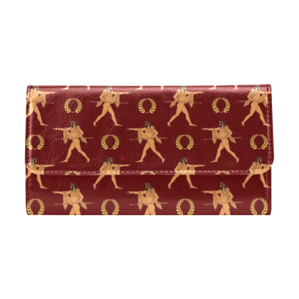 Ancient Greek Print Design LKS307 Women's Trifold Wallet