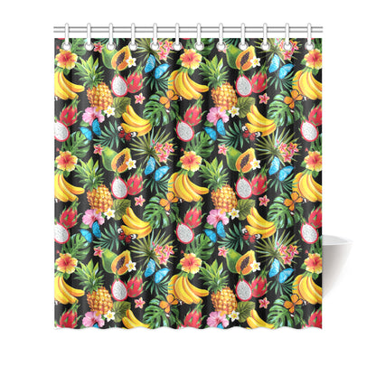 Tropical Fruits Pattern Print Design TF04 Shower Curtain