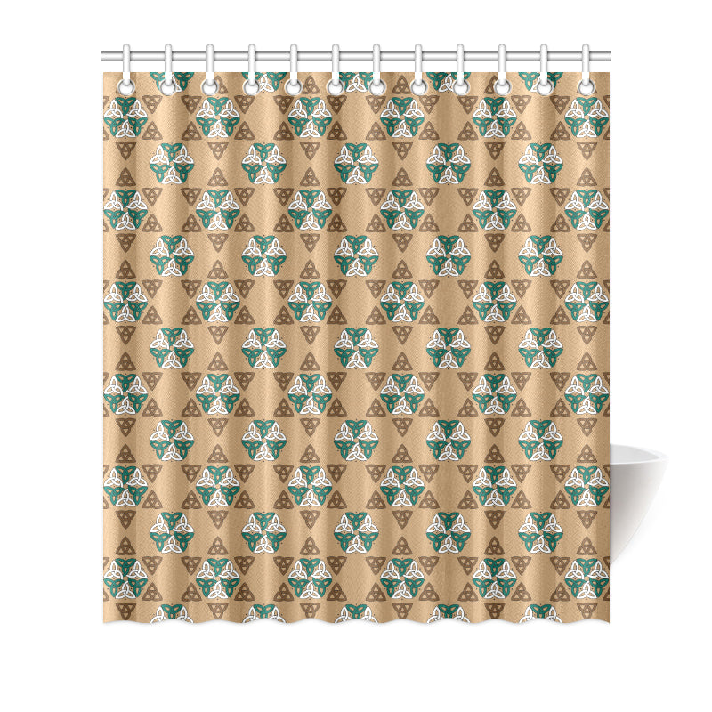 Celtic Pattern Print Design 08 Shower Curtain