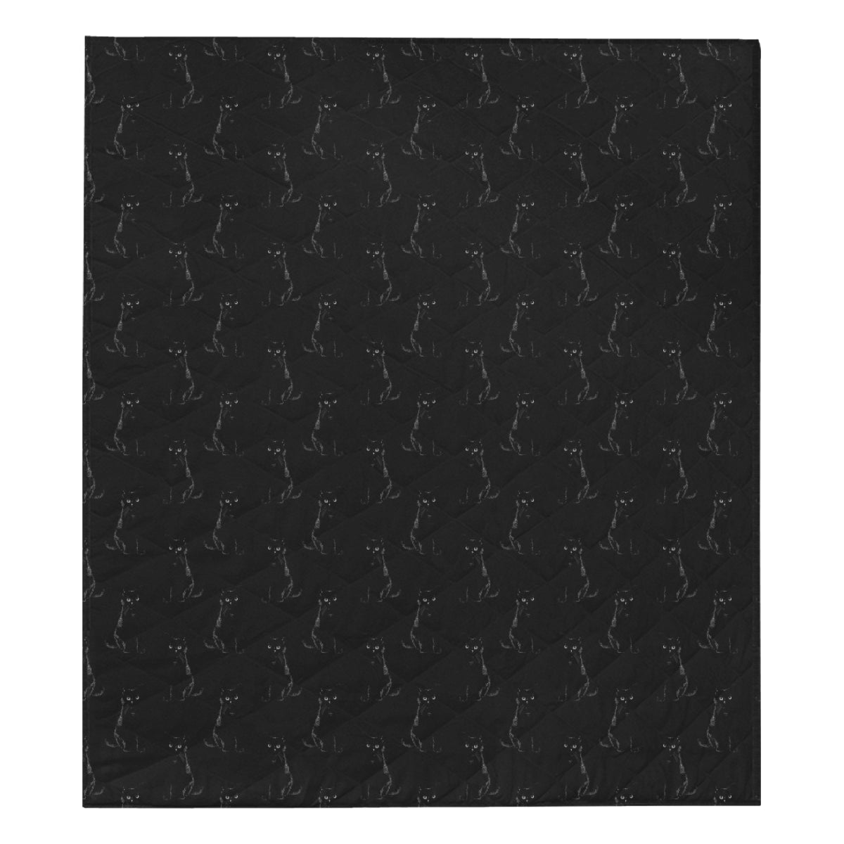 Black Cat Pattern Print Design 03 Premium Quilt