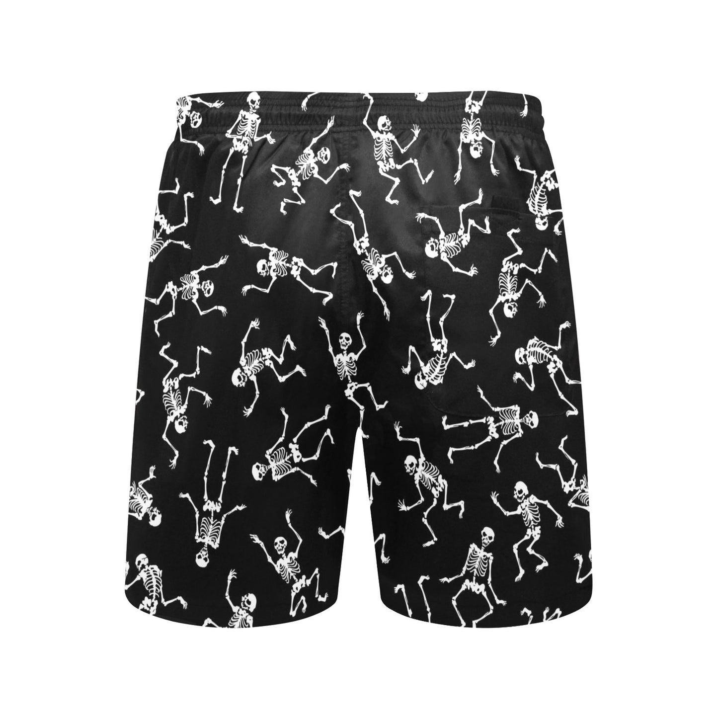 Skeleton Print Design LKS305 Men's Swim Trunks Beach Shorts