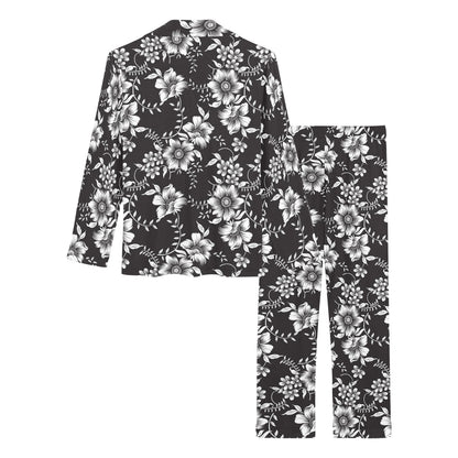 Gerberas Pattern Print Design GB02 Women's Long Pajama Set
