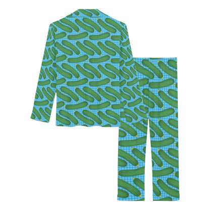 Zucchini Print Design LKS301 Women's Long Pajama Set
