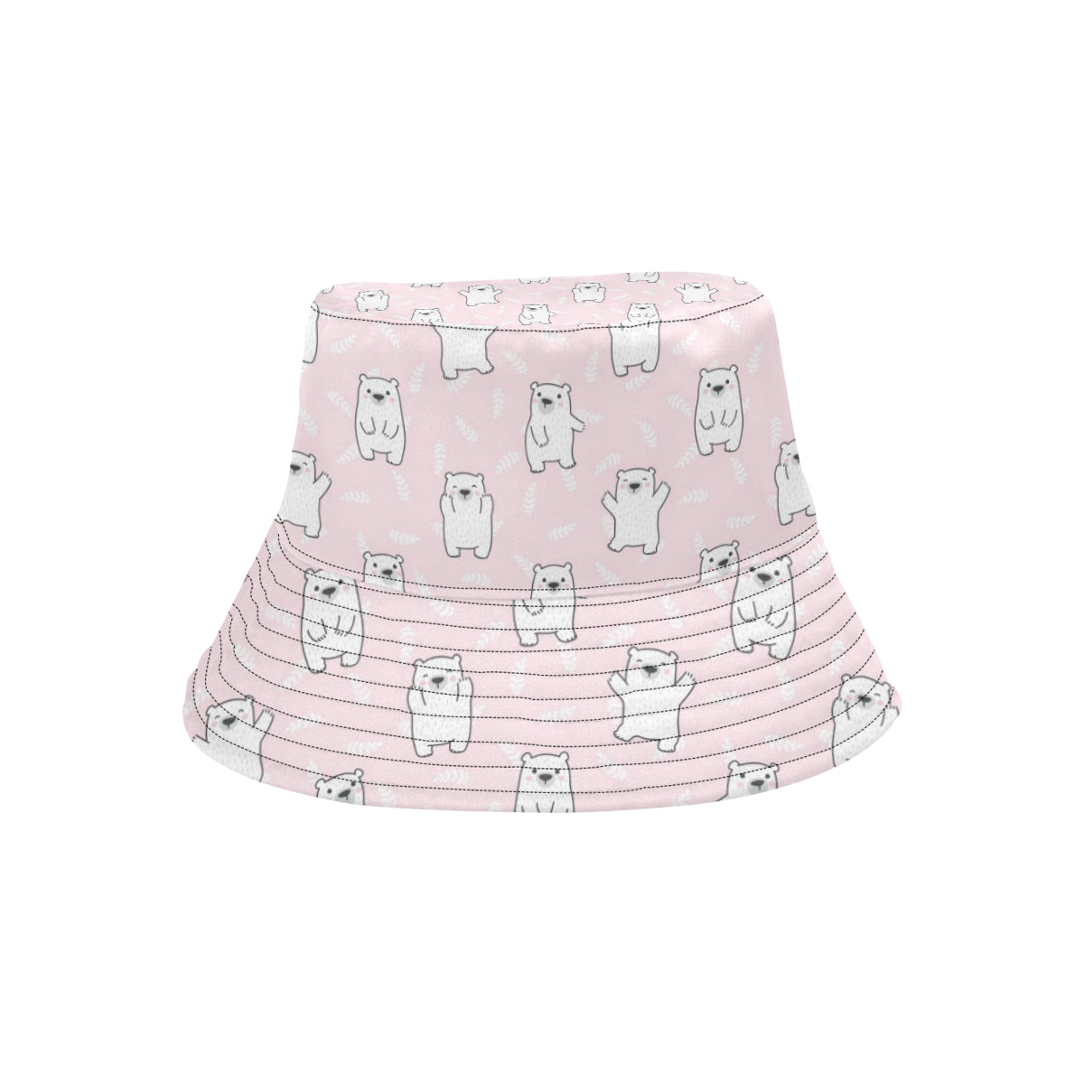 Polar Bear Pattern Print Design PB09 Unisex Bucket Hat
