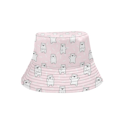 Polar Bear Pattern Print Design PB09 Unisex Bucket Hat