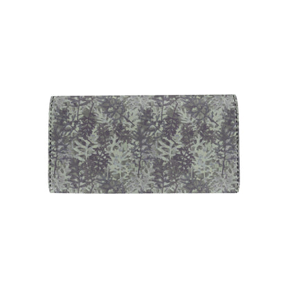 Camouflage Fern Pattern Print Design 05 Women's Trifold Wallet