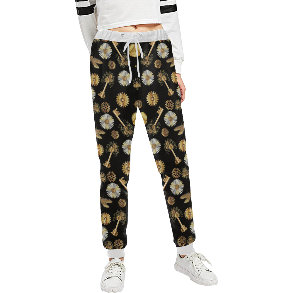 Steampunk Dragonfly Design Themed Print Unisex Sweatpants