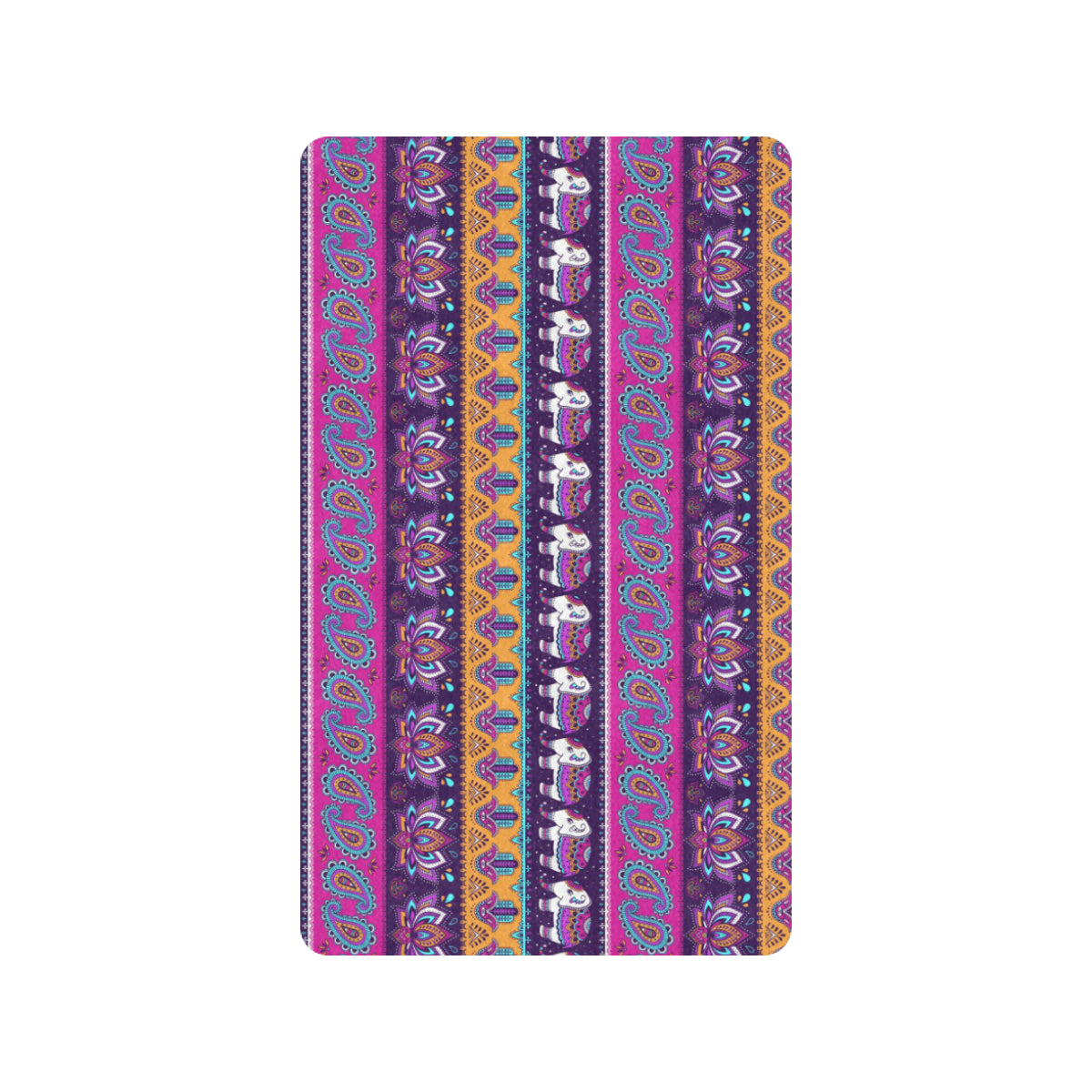 Boho Indian Style Pattern Rubber Doormat