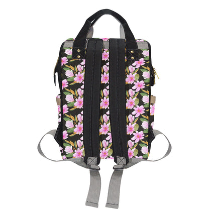 Magnolia Pattern Print Design MAG08 Diaper Bag Backpack