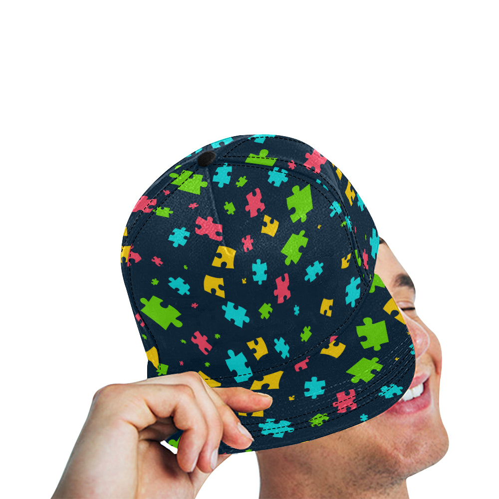 Autism Awareness Colorful Design Print Snapback Cap