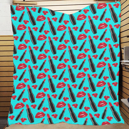 Lipstick Pattern Print Design LT02 Premium Quilt
