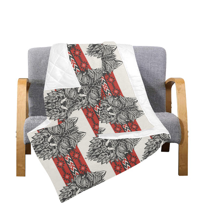 Native Indian Wolf Premium Quilt