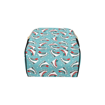 Ice Skate Pattern Print Design 03 Diaper Bag Backpack