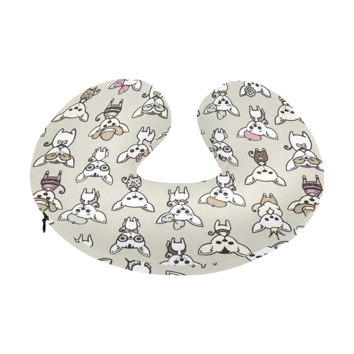 Chihuahua Pattern Print Design 02 U-Shaped Travel Neck Pillow