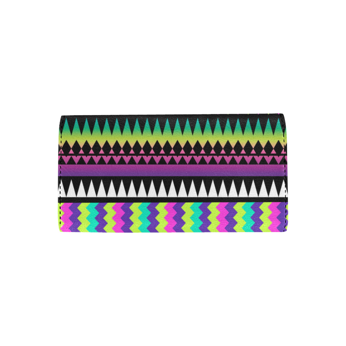Animal Skin Aztec Rainbow Women's Trifold Wallet