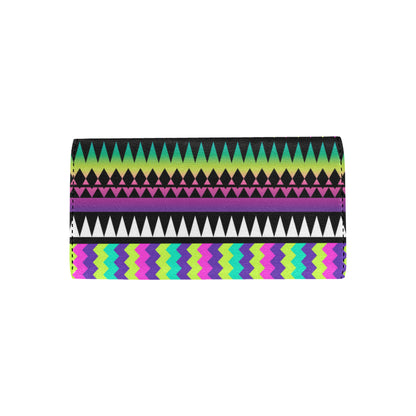 Animal Skin Aztec Rainbow Women's Trifold Wallet