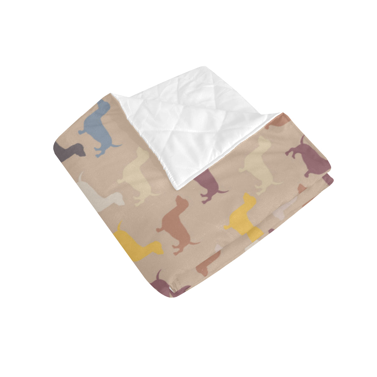 Dachshund Pattern Print Design 03 Premium Quilt
