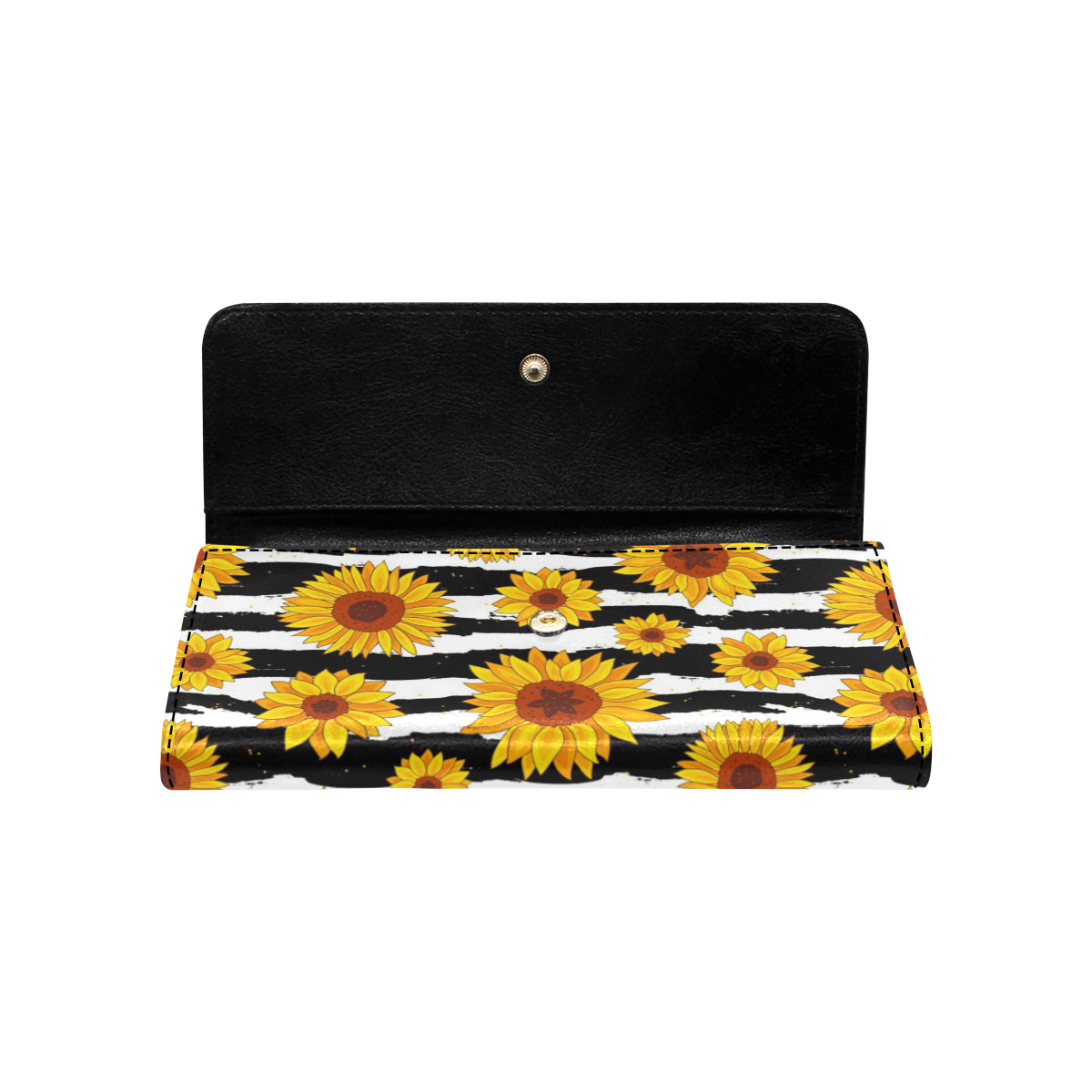 Sunflower Pattern Print Design SF010 Women's Trifold Wallet