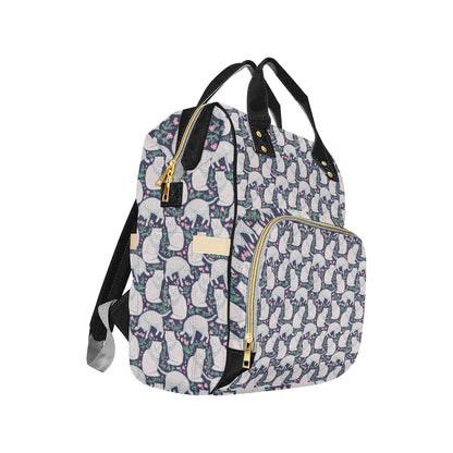 Cat Pattern Print Design 06 Diaper Bag Backpack