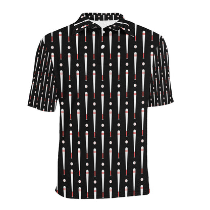 Baseball Pattern Print Design 03 Men Polo Shirt