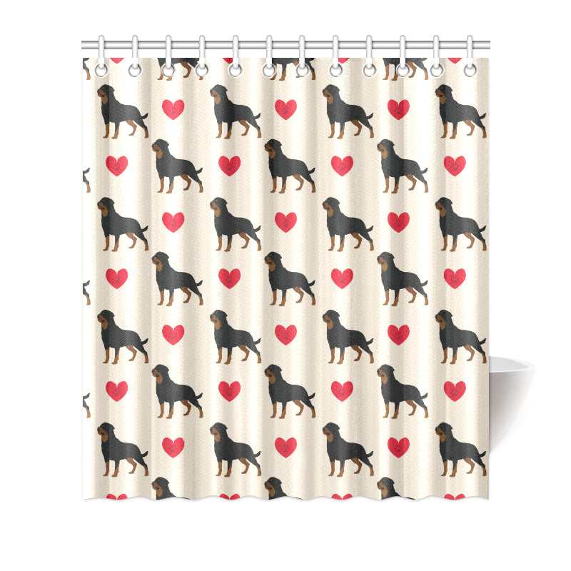 Rottweiler Pattern Print Design A02 Shower Curtain