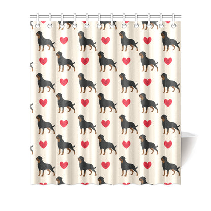 Rottweiler Pattern Print Design A02 Shower Curtain