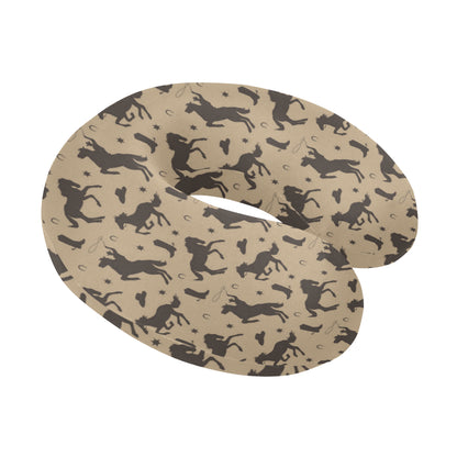 Cowboy Pattern Print Design 05 U-Shaped Travel Neck Pillow