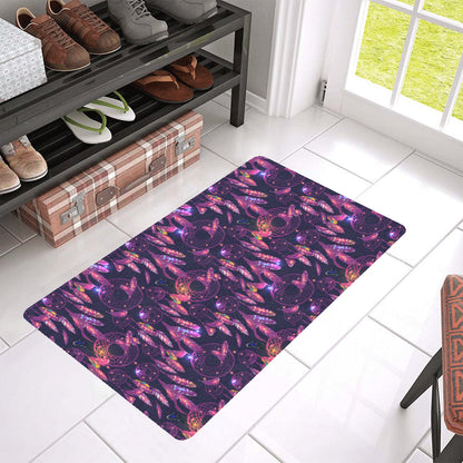 Dream catcher neon Rubber Doormat