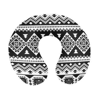 Aztec Pattern Print Design 08 U-Shaped Travel Neck Pillow