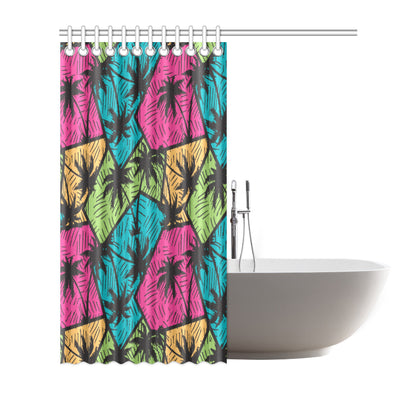 Palm Tree Pattern Print Design PT09 Shower Curtain