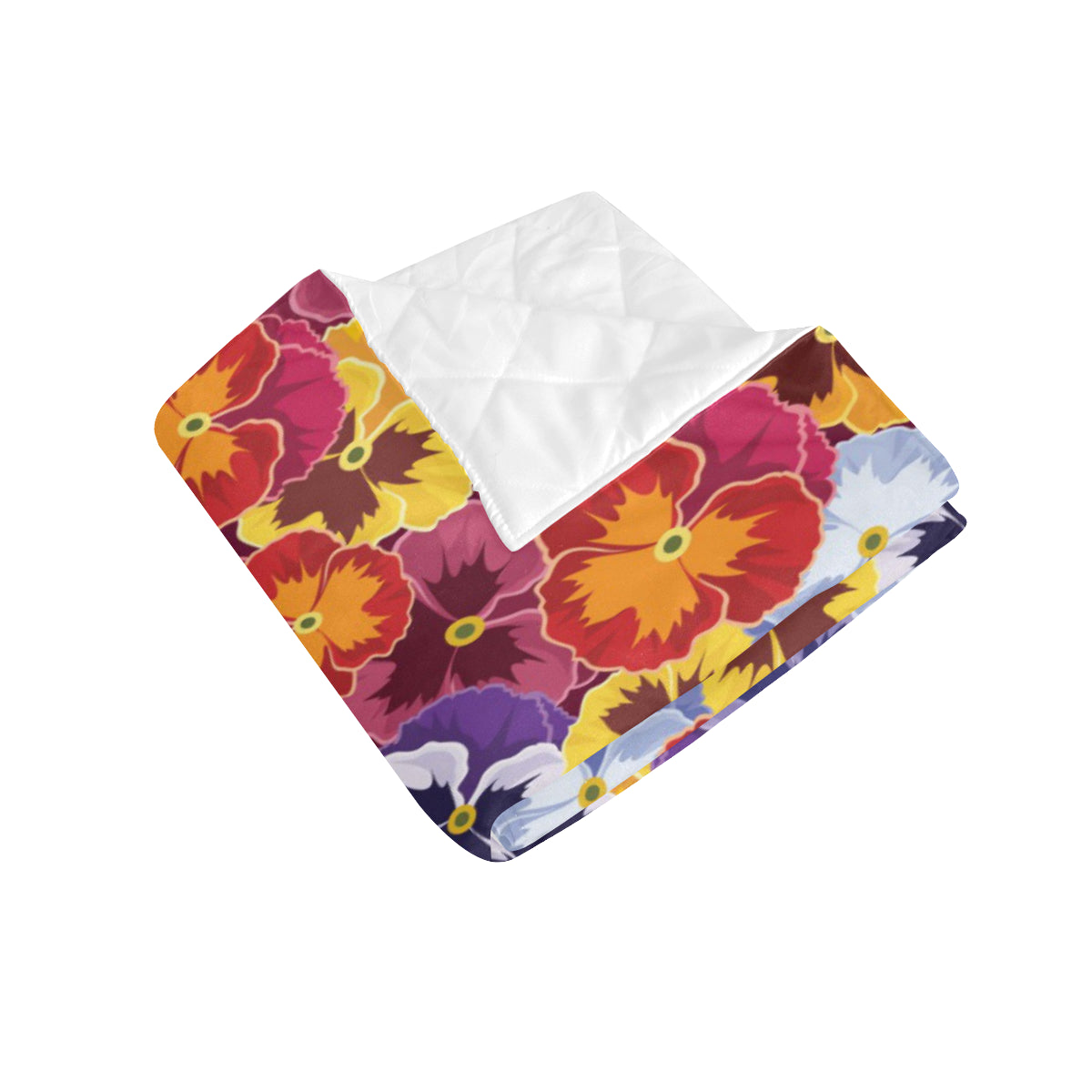 Pansy Pattern Print Design PS01 Premium Quilt