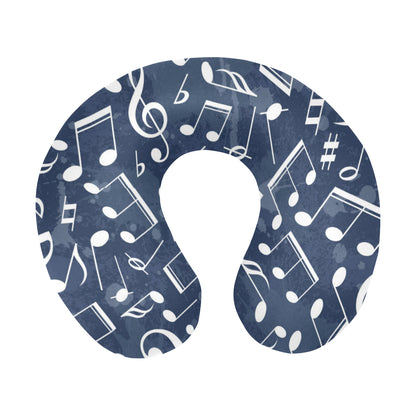 Music note Pattern Print Design A02 U-Shaped Travel Neck Pillow