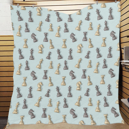 Chess Pattern Print Design 02 Premium Quilt