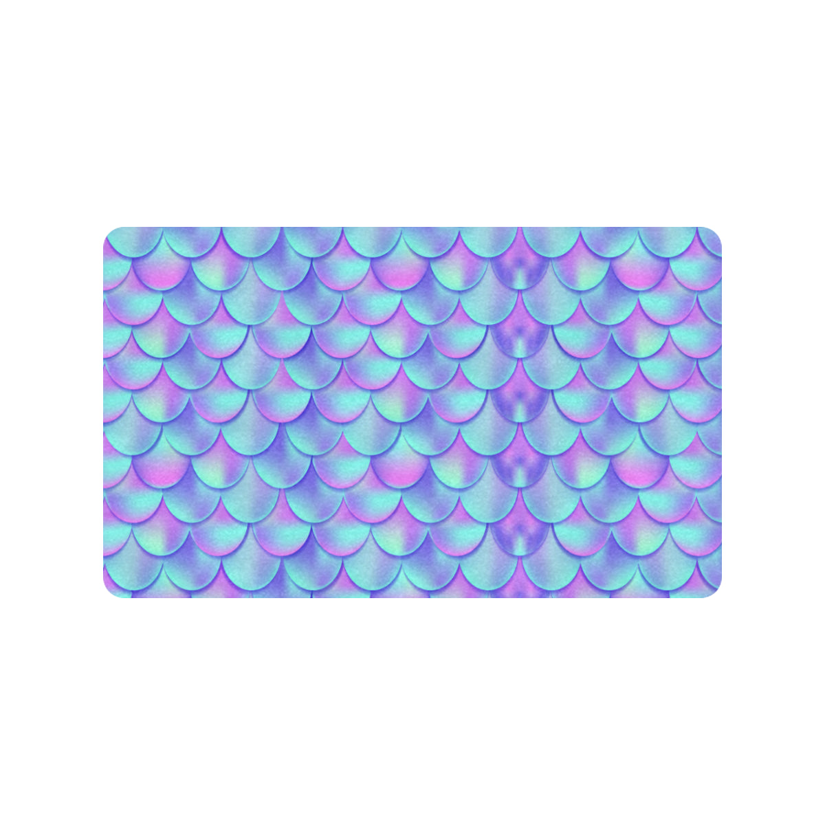 Mermaid Tail Design Print Pattern Rubber Doormat