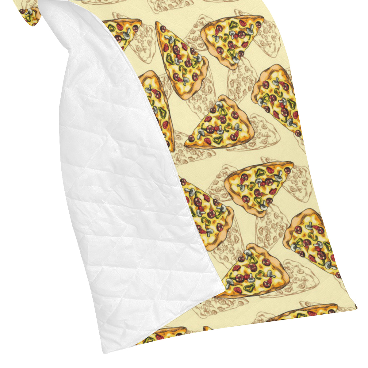 Pizza Pattern Print Design A01 Premium Quilt