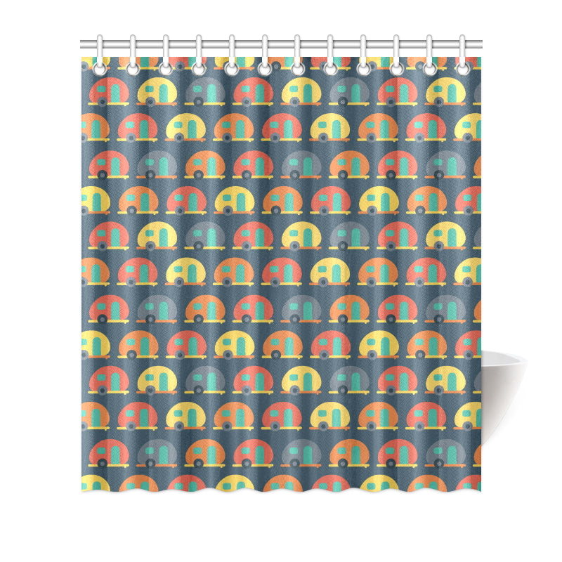Camper Pattern Print Design 02 Shower Curtain