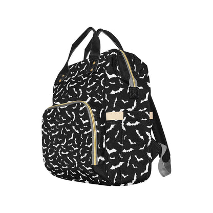 Bat Pattern Print Design 05 Diaper Bag Backpack