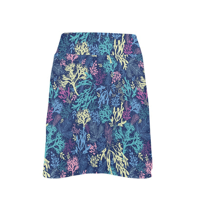 Seaweed Print Design LKS301 17" Golf & Pickleball Skort with Pockets