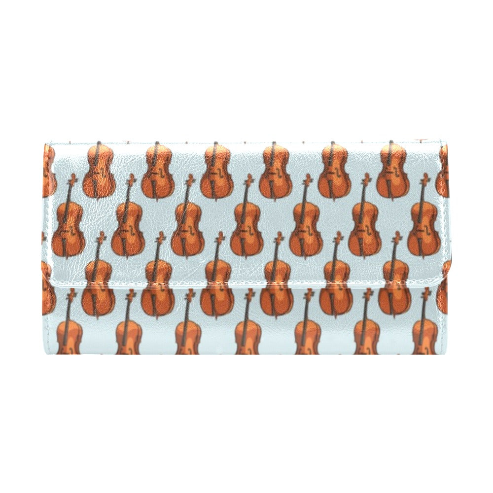 Violin Print Design LKS406 Women's Trifold Wallet