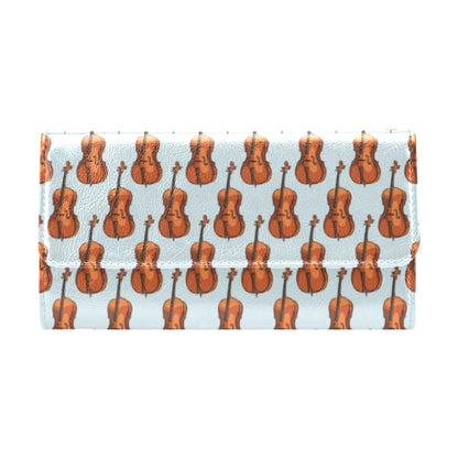 Violin Print Design LKS406 Women's Trifold Wallet