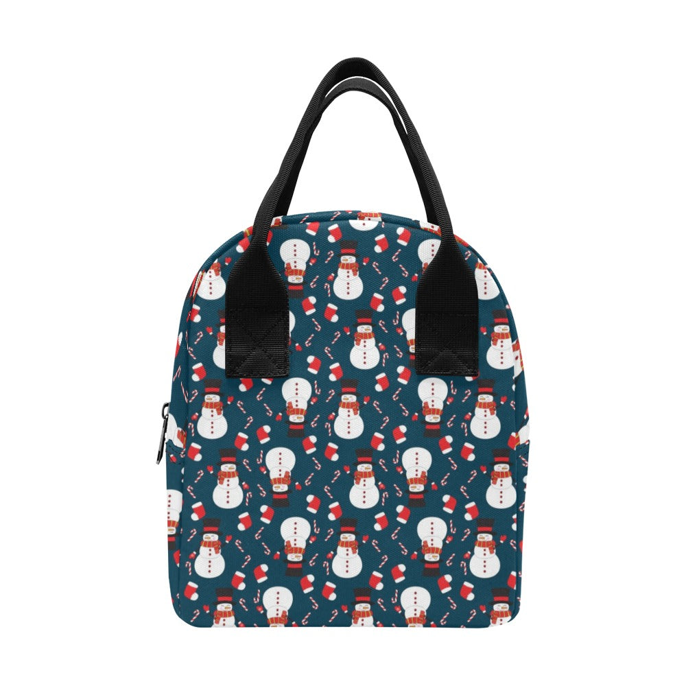 Snowman Print Design LKS301 Insulated Lunch Bag