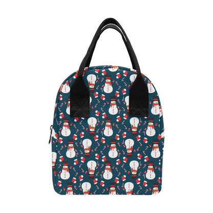 Snowman Print Design LKS301 Insulated Lunch Bag